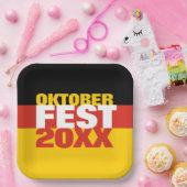 オクトーバーフェストオクトーバーフェストドイツ国旗 ペーパープレート (パーティー)