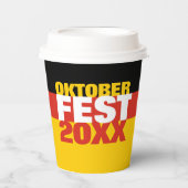 オクトーバーフェストオクトーバーフェストドイツ国旗 紙コップ (正面)