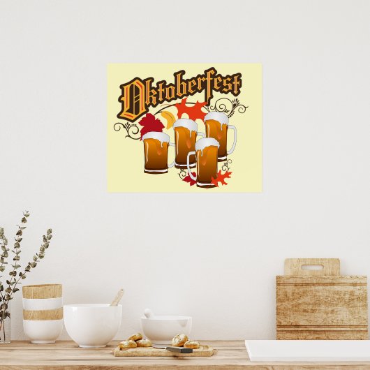 オクトーバーフェストオータムビール ポスター (キッチン)
