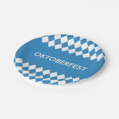 オクトーバーフェストカスタムのバイエルン幾何学的パターン。 ペーパープレート (アングル)