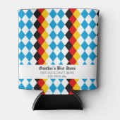 オクトーバーフェストカスタムブルーホワイトブラックレッドイエロー 缶クーラー (正面)