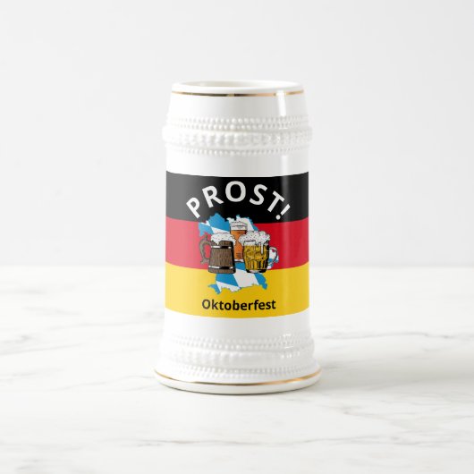 オクトーバーフェストカスタムマンガPROSTド素晴らしイツ ビールジョッキ (中央)