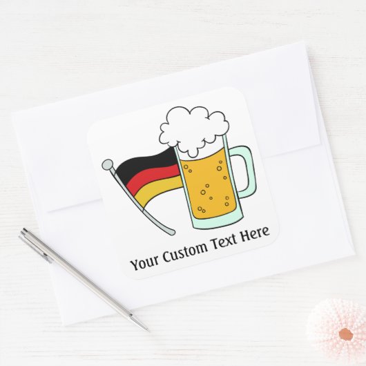 オクトーバーフェストカスタム文字シール スクエアシール (封筒)