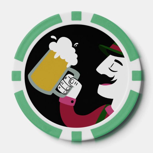 オクトーバーフェストカスタム文字トランプのポーカーチップ ポーカーチップ (正面)