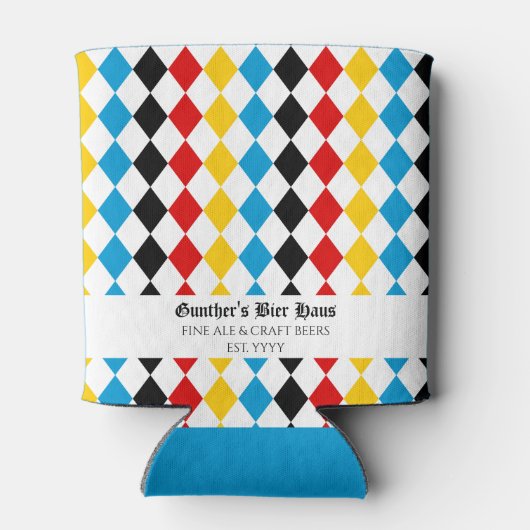 オクトーバーフェストカスタム文字ブルーブラックレッドイエロー 缶クーラー (裏面)