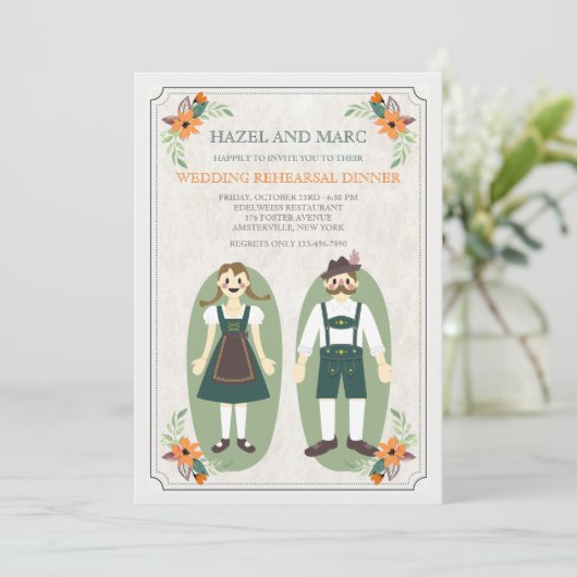 オクトーバーフェストカップルリハーサルディナーパート招待 招待状 (スタンド正面)
