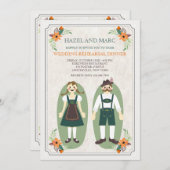 オクトーバーフェストカップルリハーサルディナーパート招待 招待状 (正面/裏面)