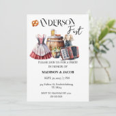 オクトーバーフェストカップルCoedウェディングシャワー招待状 招待状 (スタンド正面)