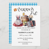 オクトーバーフェストカップルCoedウェディングシャワー招待状 招待状 (正面/裏面)