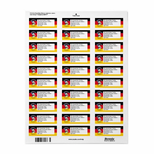 オクトーバーフェストカートゥーンビーズドイツバイエルリターン ラベル (フルシート)