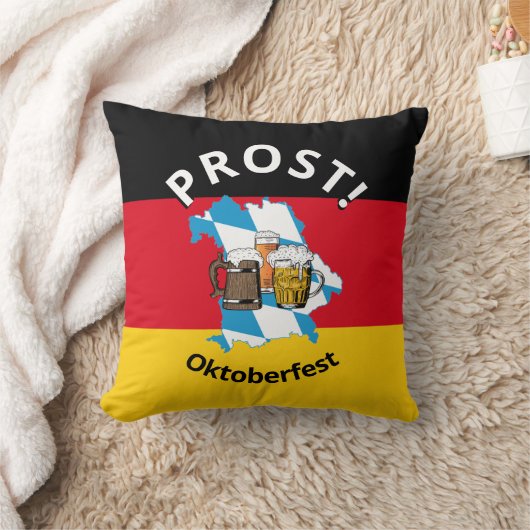 オクトーバーフェストカートゥーンビーズドイツバイエルン クッション (ブランケット)