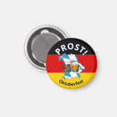 オクトーバーフェストカートゥーンビーズドイツバイエルン マグネット (正面/裏面)