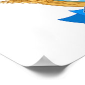 オクトーバーフェストガラス付きビールラベルデザイン ポスター (角)