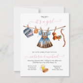 オクトーバーフェストガールベビーシャワークロースレイン 招待状 (正面)