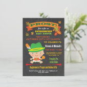 オクトーバーフェストガールベビーシャワー秋招待状 招待状 (スタンド正面)