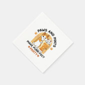 オクトーバーフェストキャットパーティーポーズアンドパイント スタンダードカクテルナプキン (角)