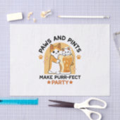 オクトーバーフェストキャットパーティーポーズアンドパイント 薄葉紙 (クラフト)