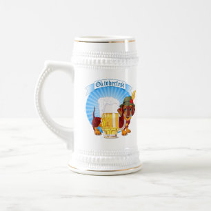 オクトーバーフェストキュートダシュントinアルパインハット ビールジョッキ