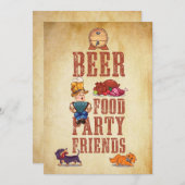 オクトーバーフェストグランジドイツパーティの招待状 招待状 (正面/裏面)