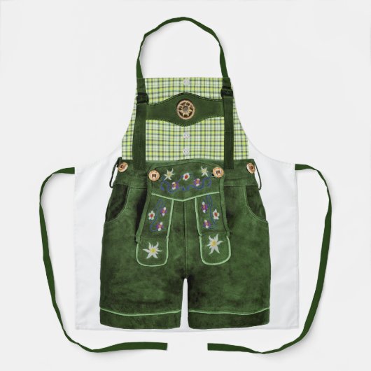 オクトーバーフェストグリーンレダーホセンエプロン エプロン (正面)