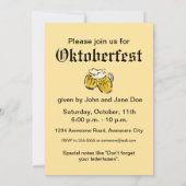オクトーバーフェストケグ招待状 招待状 (裏面)