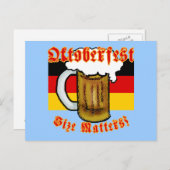 オクトーバーフェストサイズ問題おもしろいTシャツ ポストカード (正面/裏面)