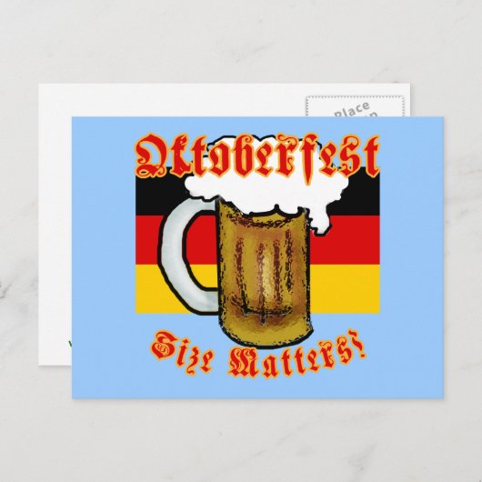 オクトーバーフェストサイズ問題おもしろいTシャツ ポストカード (正面/裏面)