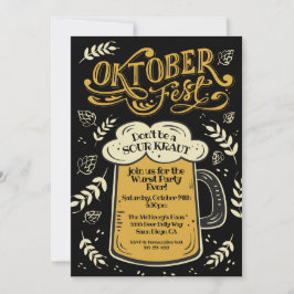 オクトーバーフェストサワークラウトワーストパーティービアマグ 招待状