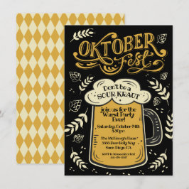 オクトーバーフェストサワークラウトワーストパーティービアマグ 招待状