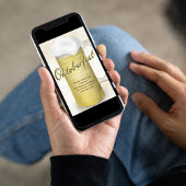 オクトーバーフェストシンプル水彩金ゴールド発泡ビールフォーム 招待状