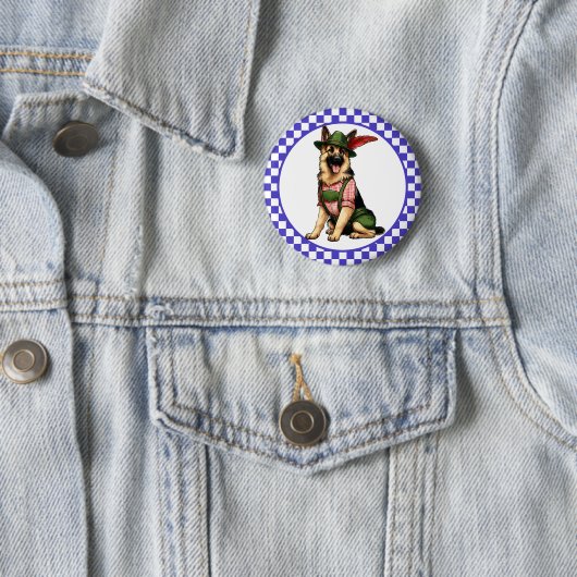 オクトーバーフェストジャーマンシェパード 缶バッジ (インサイチュ)