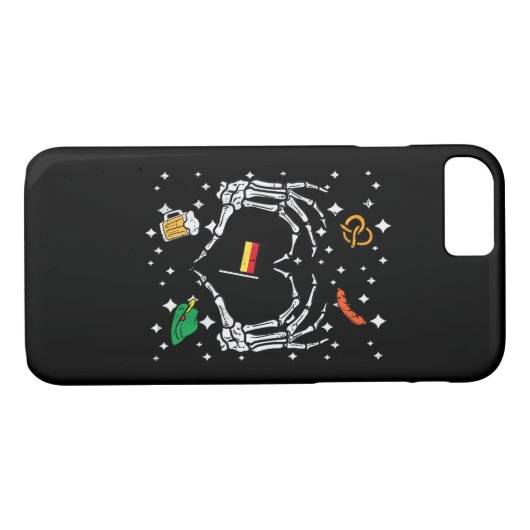 オクトーバーフェストスケルトン手ハートフラグGerman Case-Mate iPhoneケース (裏面(横))