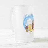 オクトーバーフェストダックスシュント16オズフロストガラスマグ フロストグラスビールジョッキ (正面左)