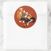 オクトーバーフェストダンサーのスタンプ ラウンドシール (バッグ)