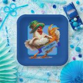 オクトーバーフェストチキンダンス ペーパープレート (パーティー)