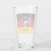 オクトーバーフェストドイツのバイエルン国旗の風刺画 タンブラーグラス (裏面)