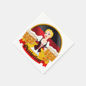 オクトーバーフェストドイツバーメイド スタンダードカクテルナプキン (角)