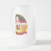 オクトーバーフェストドイツバーメイド フロストグラスビールジョッキ (正面左)