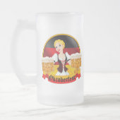 オクトーバーフェストドイツバーメイド フロストグラスビールジョッキ (左)