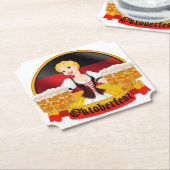 オクトーバーフェストドイツバーメイド ペーパーコースター (アングル)