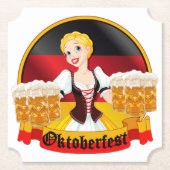 オクトーバーフェストドイツバーメイド ペーパーコースター (正面)