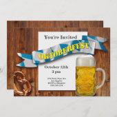 オクトーバーフェストドイツビールフェスティバルパーティー 招待状 (正面/裏面)