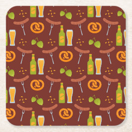 オクトーバーフェストドイツビールフェスティバル スクエアペーパーコースター