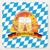 オクトーバーフェストドイツビールフェスティバル スクエアペーパーコースター (正面)