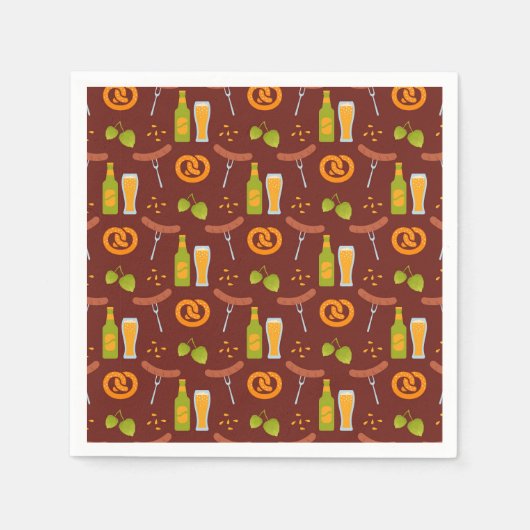 オクトーバーフェストドイツビールフェスティバル スタンダードカクテルナプキン (正面)