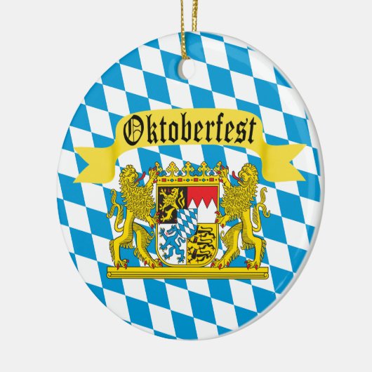オクトーバーフェストドイツビールフェスティバル セラミックオーナメント (左)
