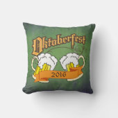 オクトーバーフェストドイツフェスティバルビールステインタイポグラフィ クッション (正面)