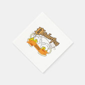 オクトーバーフェストドイツフェスティバルビールステインタイポグラフィ スタンダードカクテルナプキン (角)