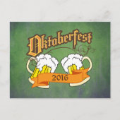 オクトーバーフェストドイツフェスティバルビールステインタイポグラフィ ポストカード (正面)