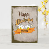 オクトーバーフェストドイツフェスティバルビールステイン カード (黄色い花)